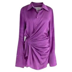 Magenta Draped Mini Dress