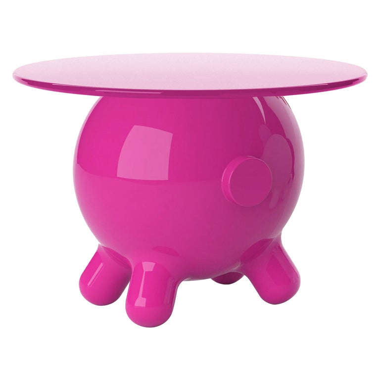 Magenta Extra Large Side Table, Decorative Auxiliary Table, Pogo, Joel
