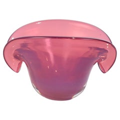 Magenta Glass Clam Vase