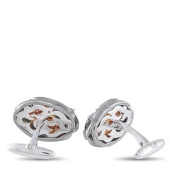 Boutons de manchette « Diable » en or blanc 18 carats sertis de diamants de Magerit NG10-061926