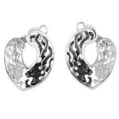 Magerit Instinto Origen 18 Karat Gold and Black Rhodium Woman and Panther Oval