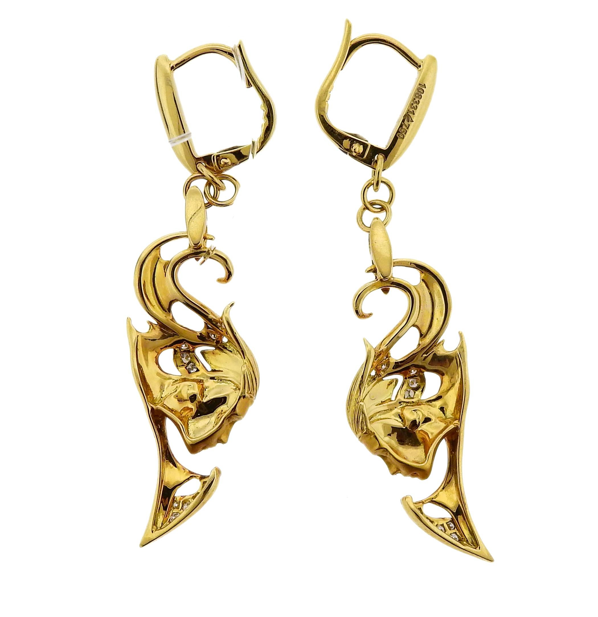 sirena diamond earrings