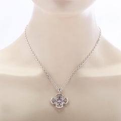 Magerit Vitral 18 Karat Gold Diamond & Sapphire Vidriera Cross Pendant Necklace