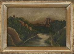 Maggie Bond - Naive 1895 Oil, Clifton Suspension Bridge