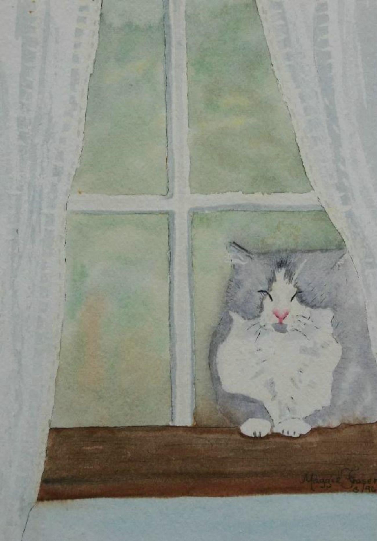 MAGGIE FRASER - Ohne Titel - Vintage Aquarell auf Papier - signiert und datiert unten rechts - in einer Vintage-Matte - ungerahmt - Kanada - um 1996.

Ausgezeichneter Vintage-Zustand - kein Verlust - keine Beschädigung - keine Restaurierung - helle