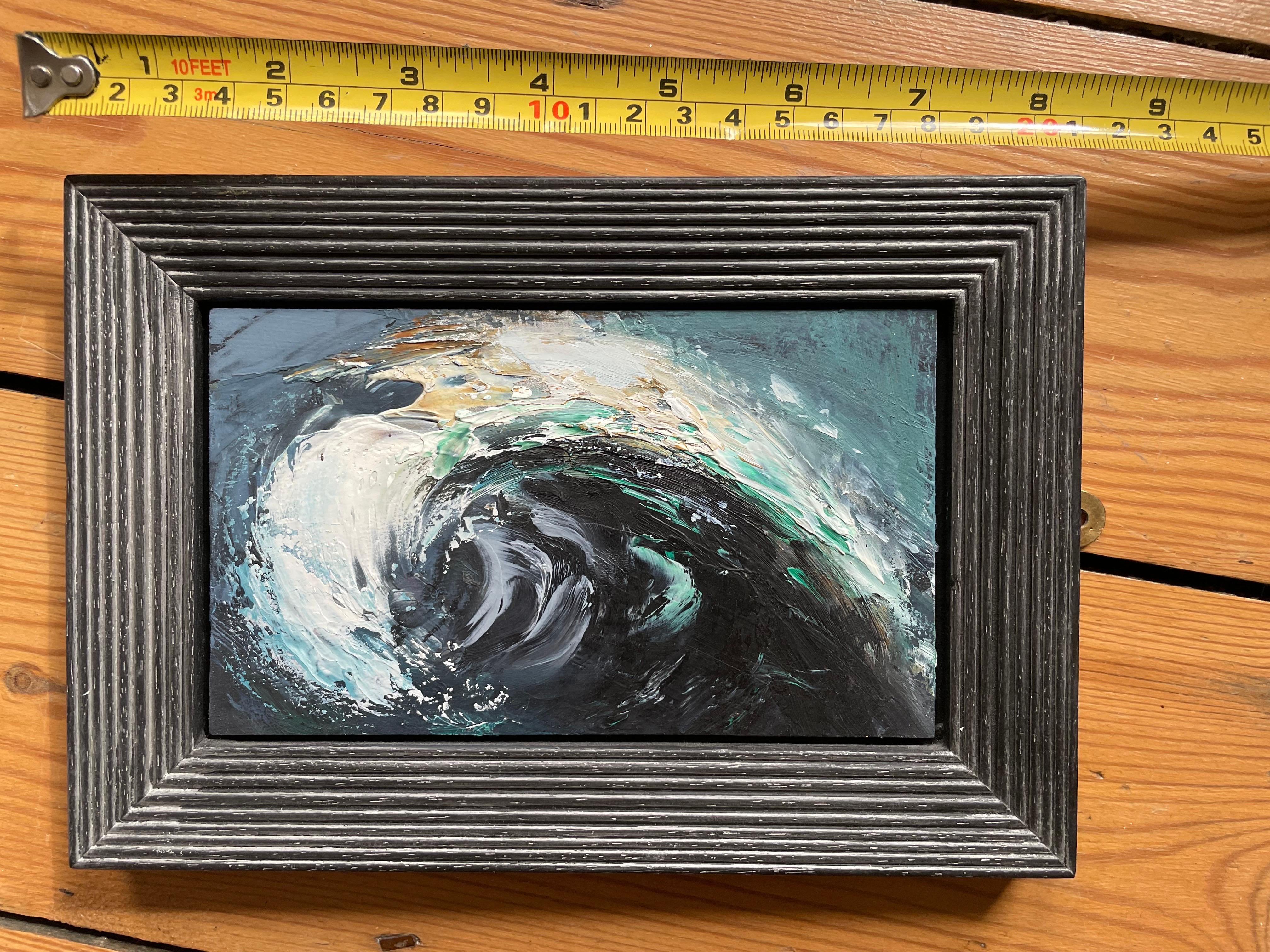 Peinture à l'huile sur panneau paysage marin en vente 5