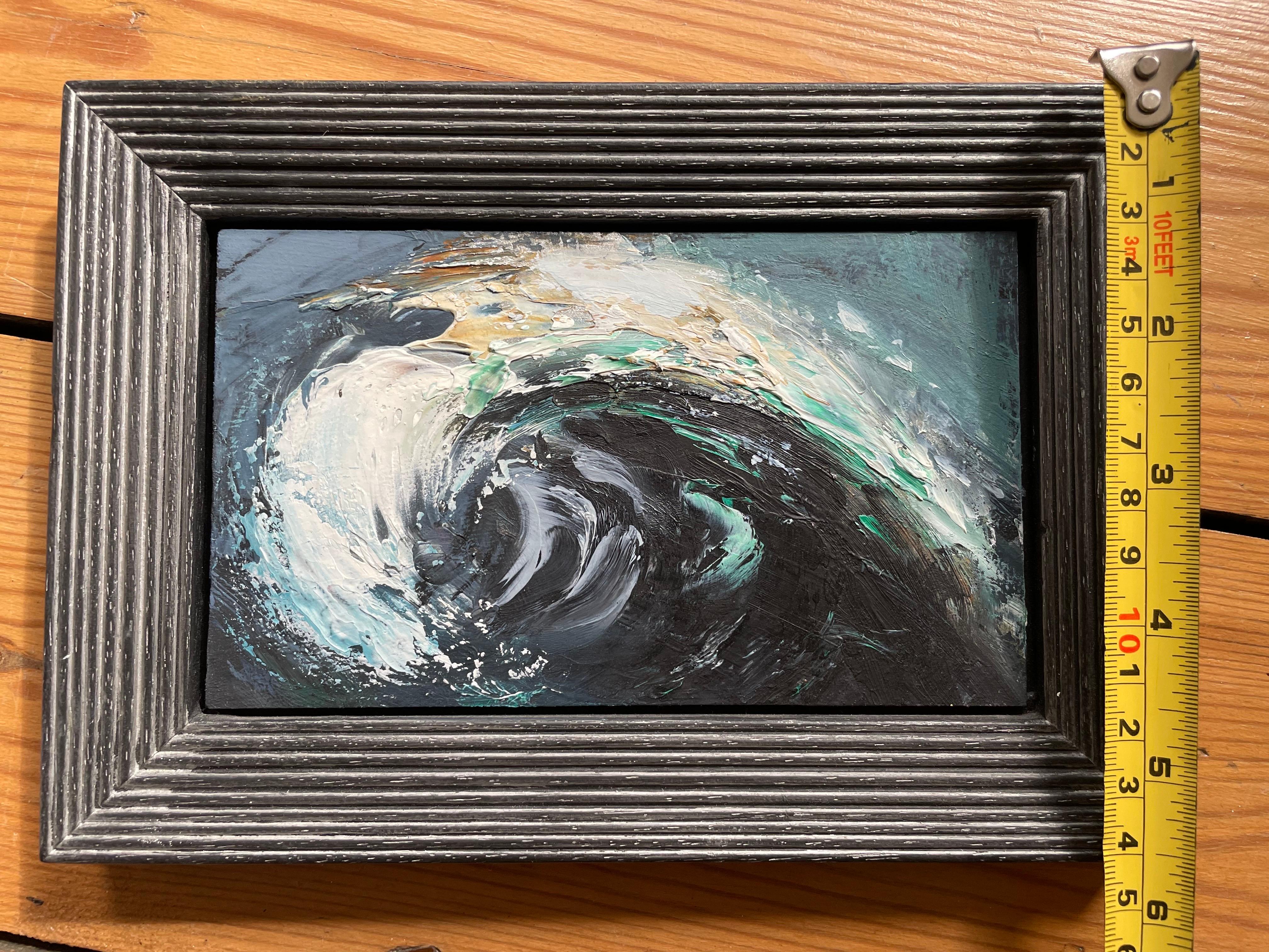 Peinture à l'huile sur panneau paysage marin en vente 9