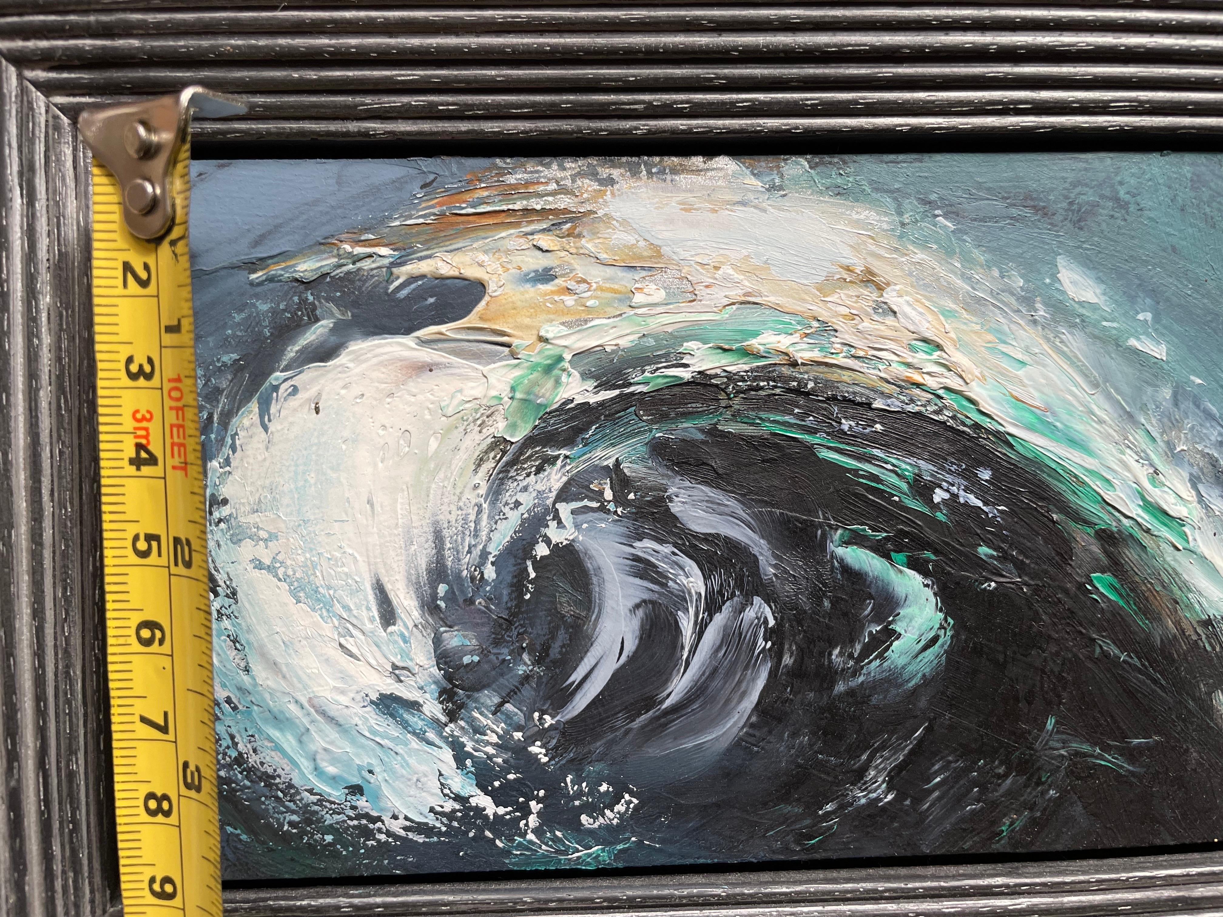 Peinture à l'huile sur panneau paysage marin en vente 10