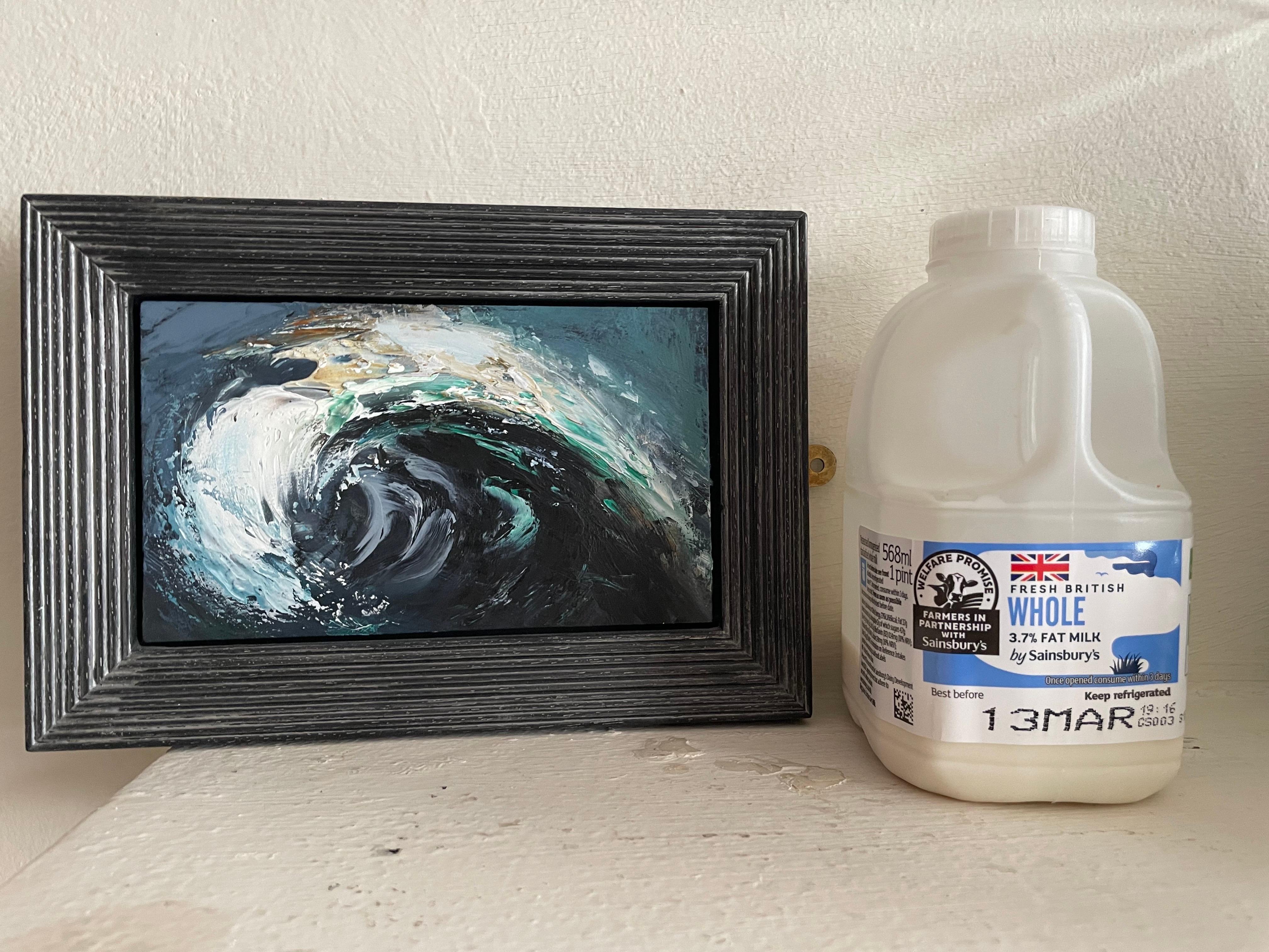 Peinture à l'huile sur panneau paysage marin en vente 12