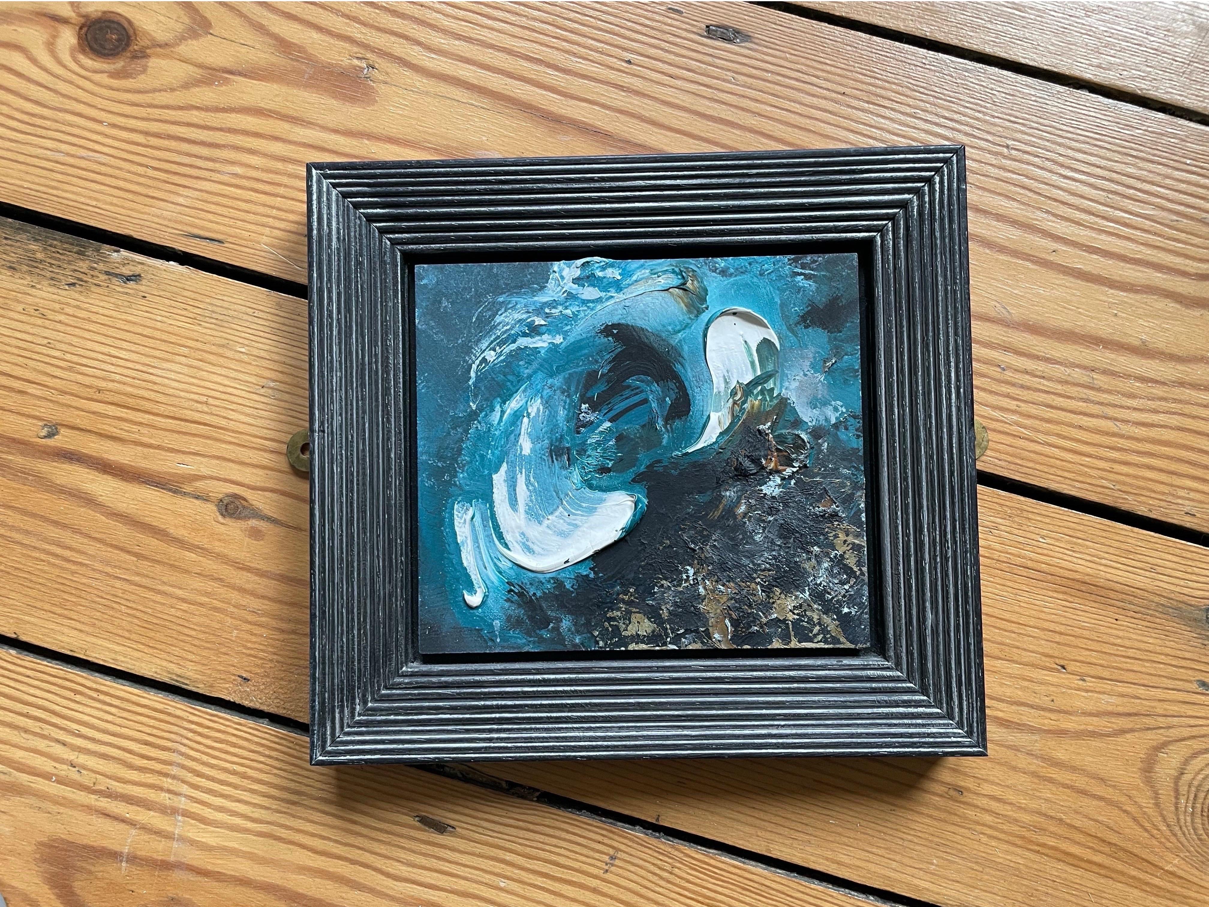 Ölgemälde auf Karton Seestück – Painting von Maggie Hambling