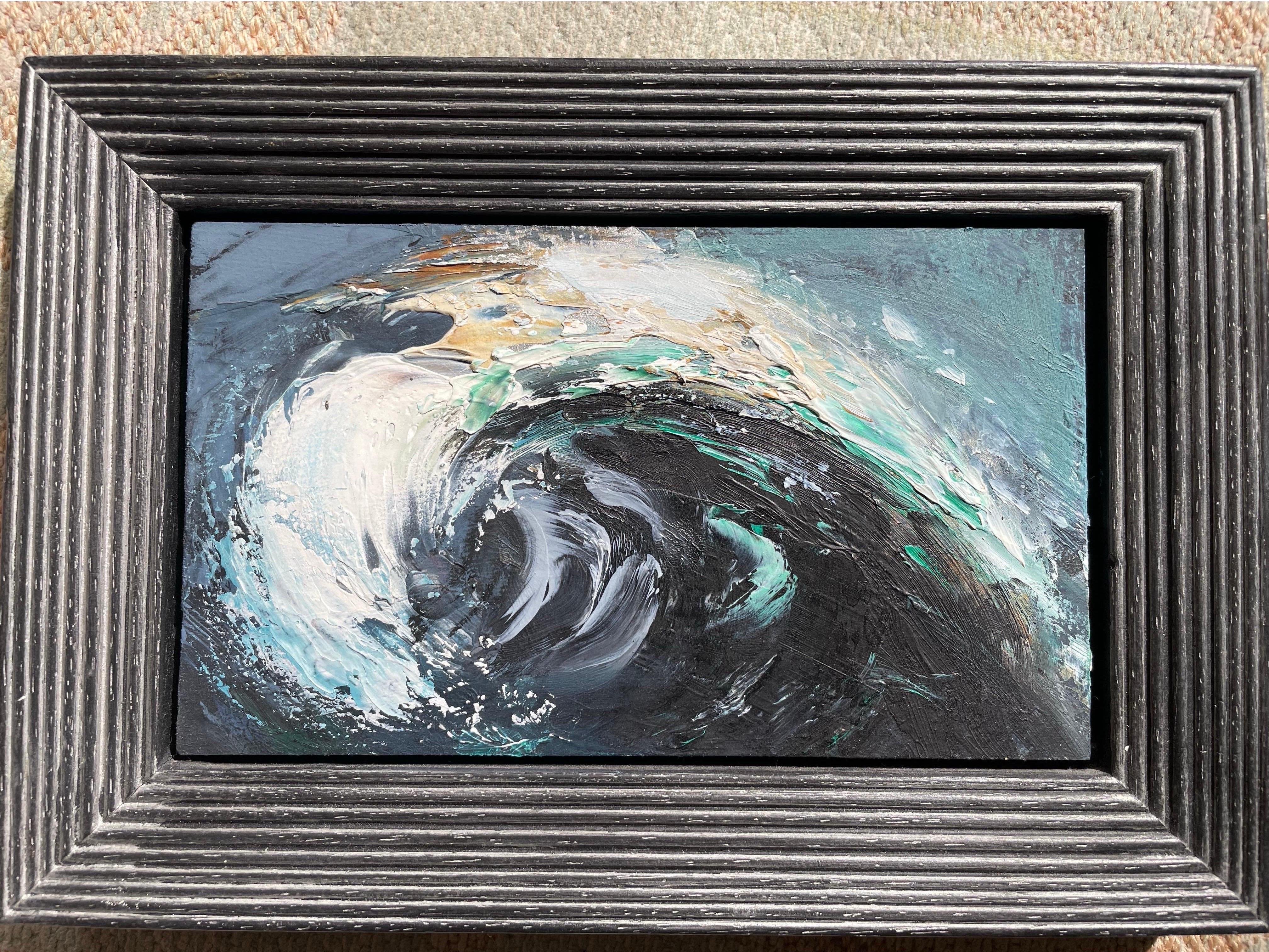 Peinture à l'huile sur panneau paysage marin - Contemporain Painting par Maggie Hambling