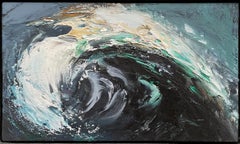 Pintura al óleo sobre tabla paisaje marino
