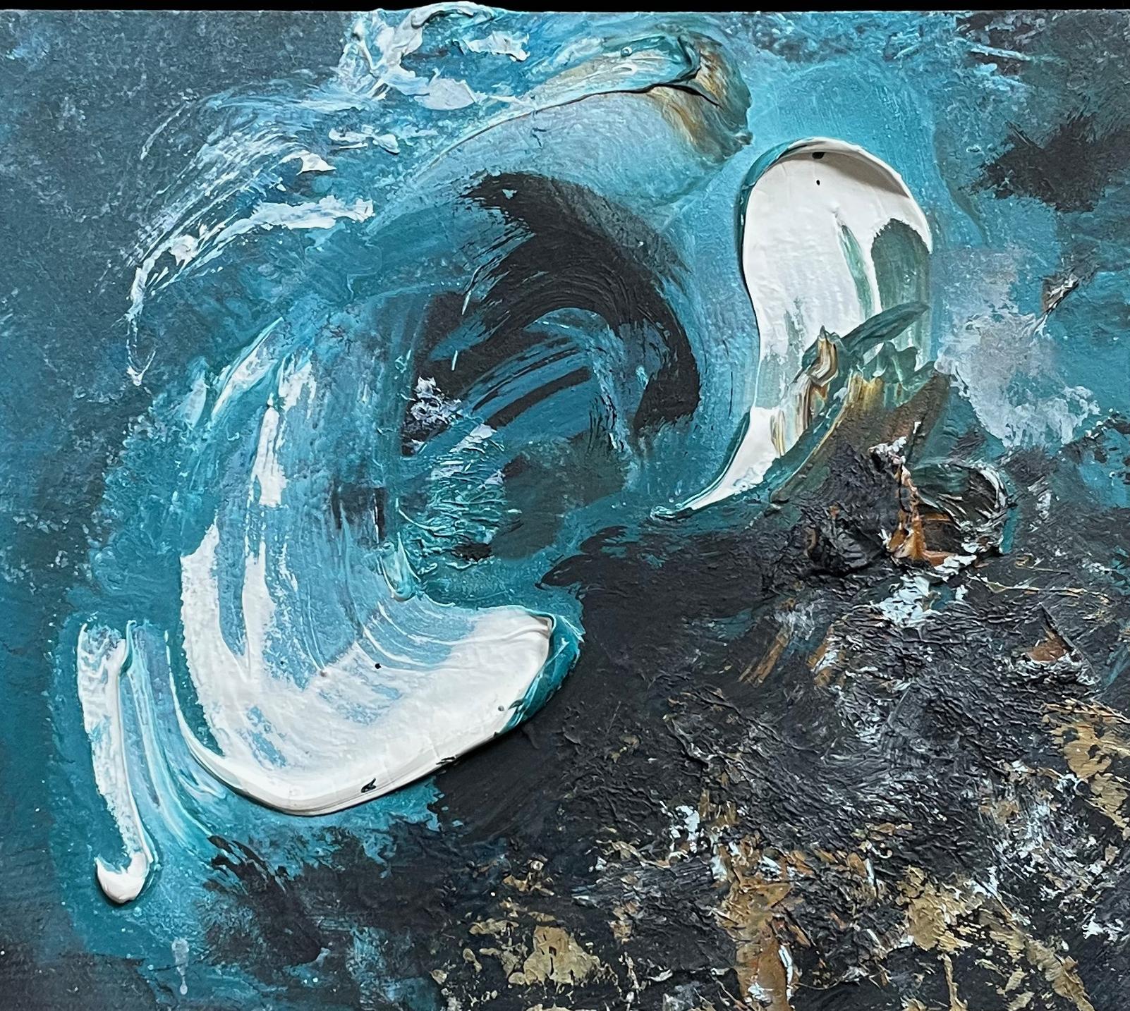 Peinture à l'huile sur panneau paysage marin