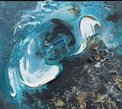 Peinture à l'huile sur panneau paysage marin
