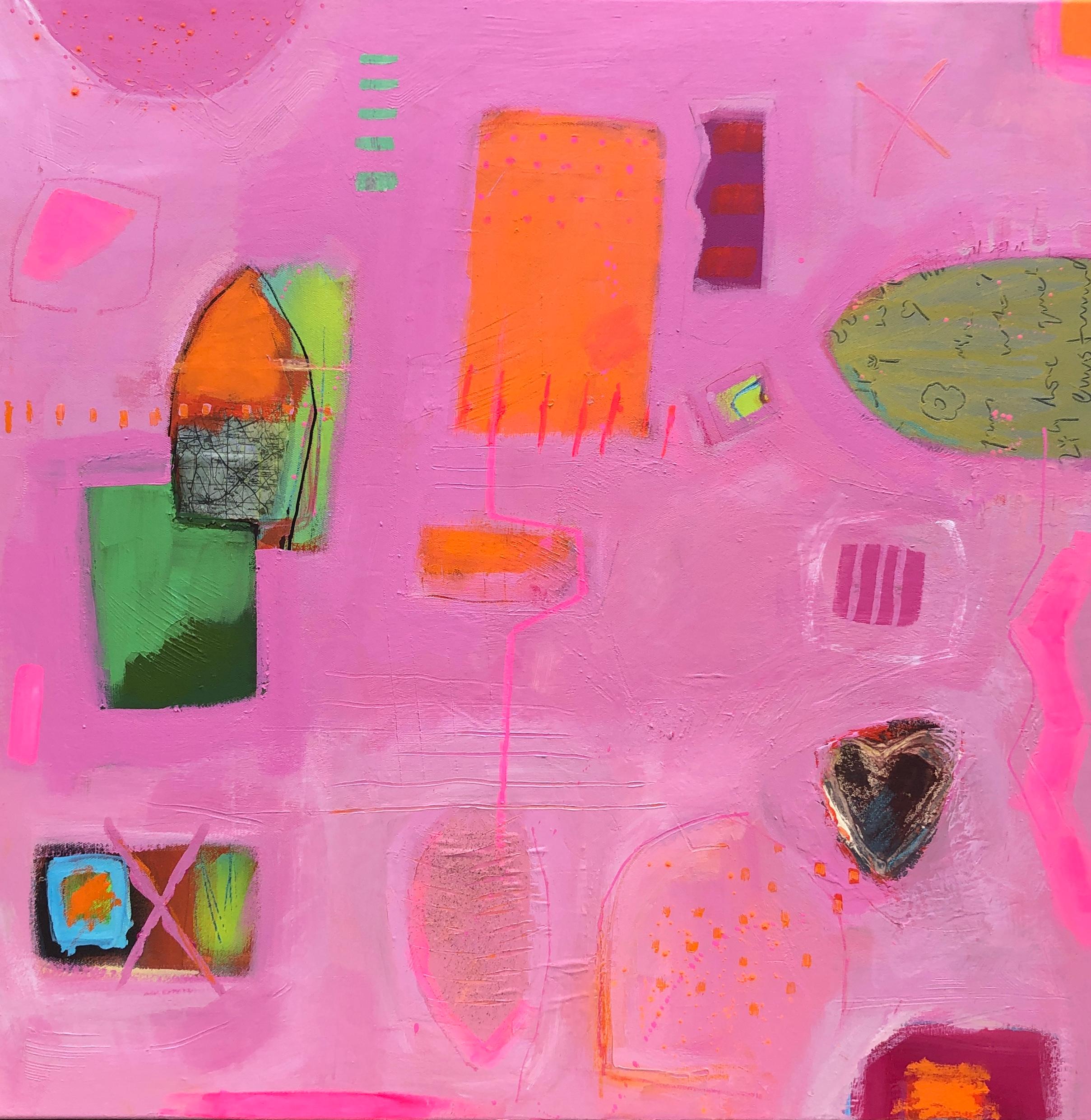 Abstract Painting Maggie La Porte-Banks  - Pretty Lies de Maggie La Porte-Banks, abstrait, expressionniste, contemporain 