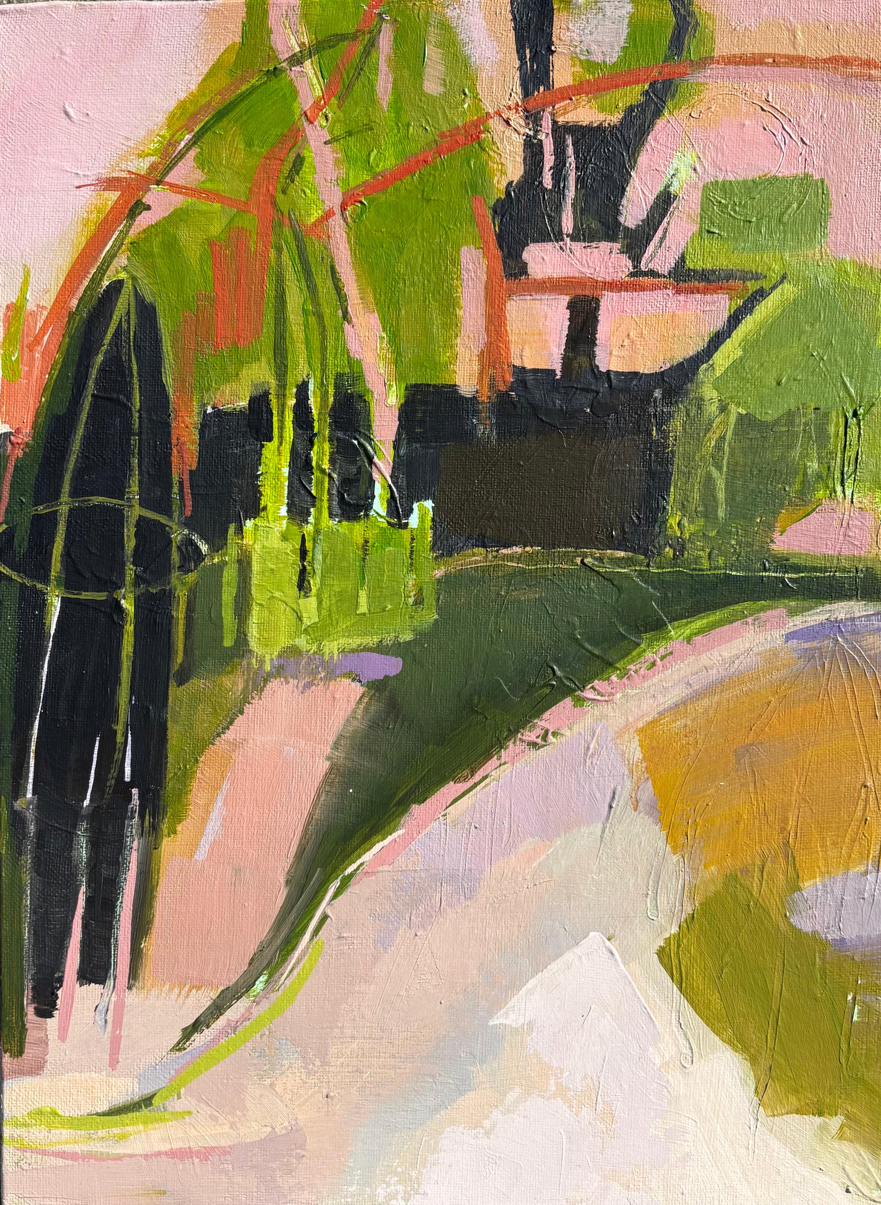 The Vern Marden - Brown Abstract Painting by Maggie Laporte-Banks