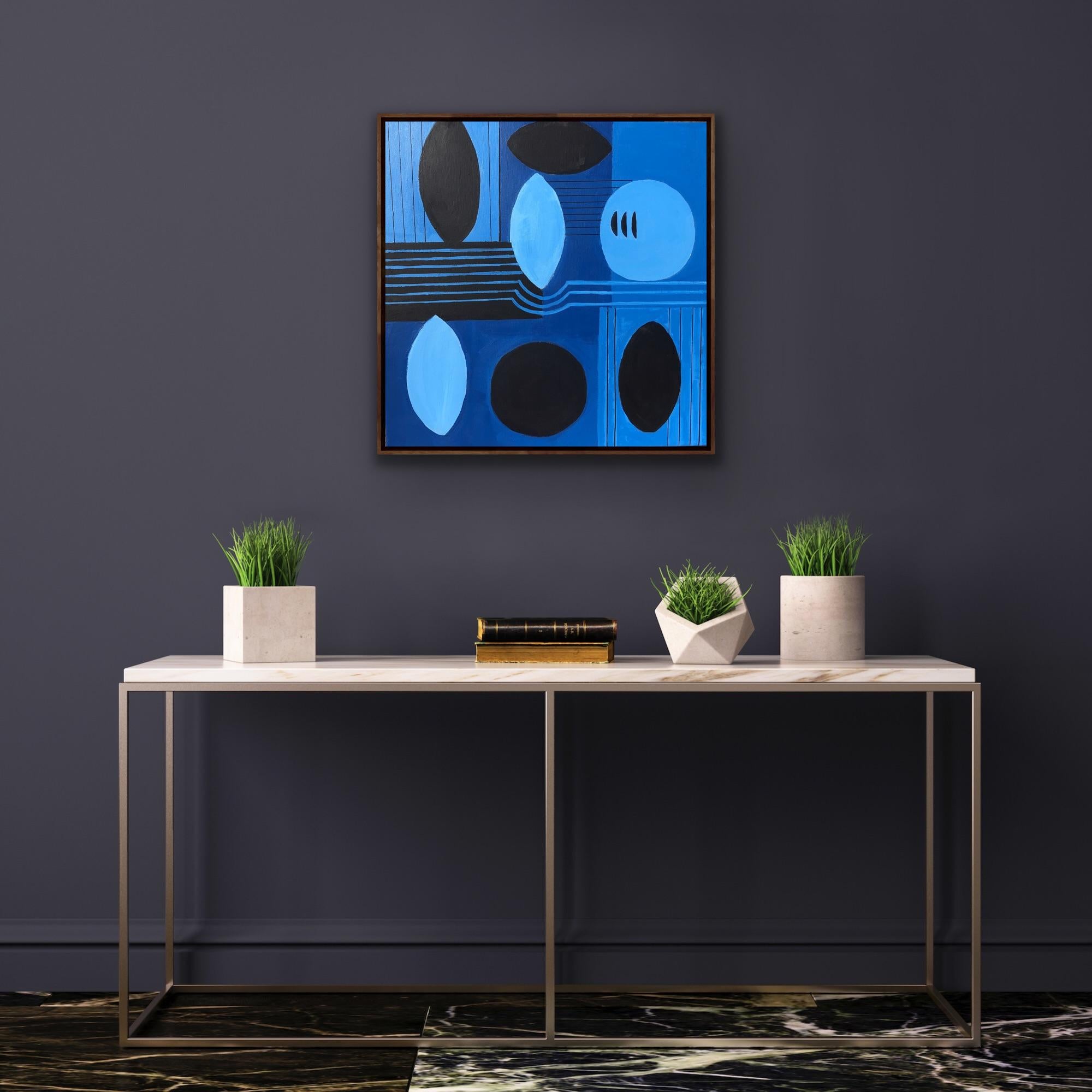 Berlin Blue, Maggie LaPorte Banks, Contemporary art, original abstract painting - Painting by Maggie LaPorte Banks 