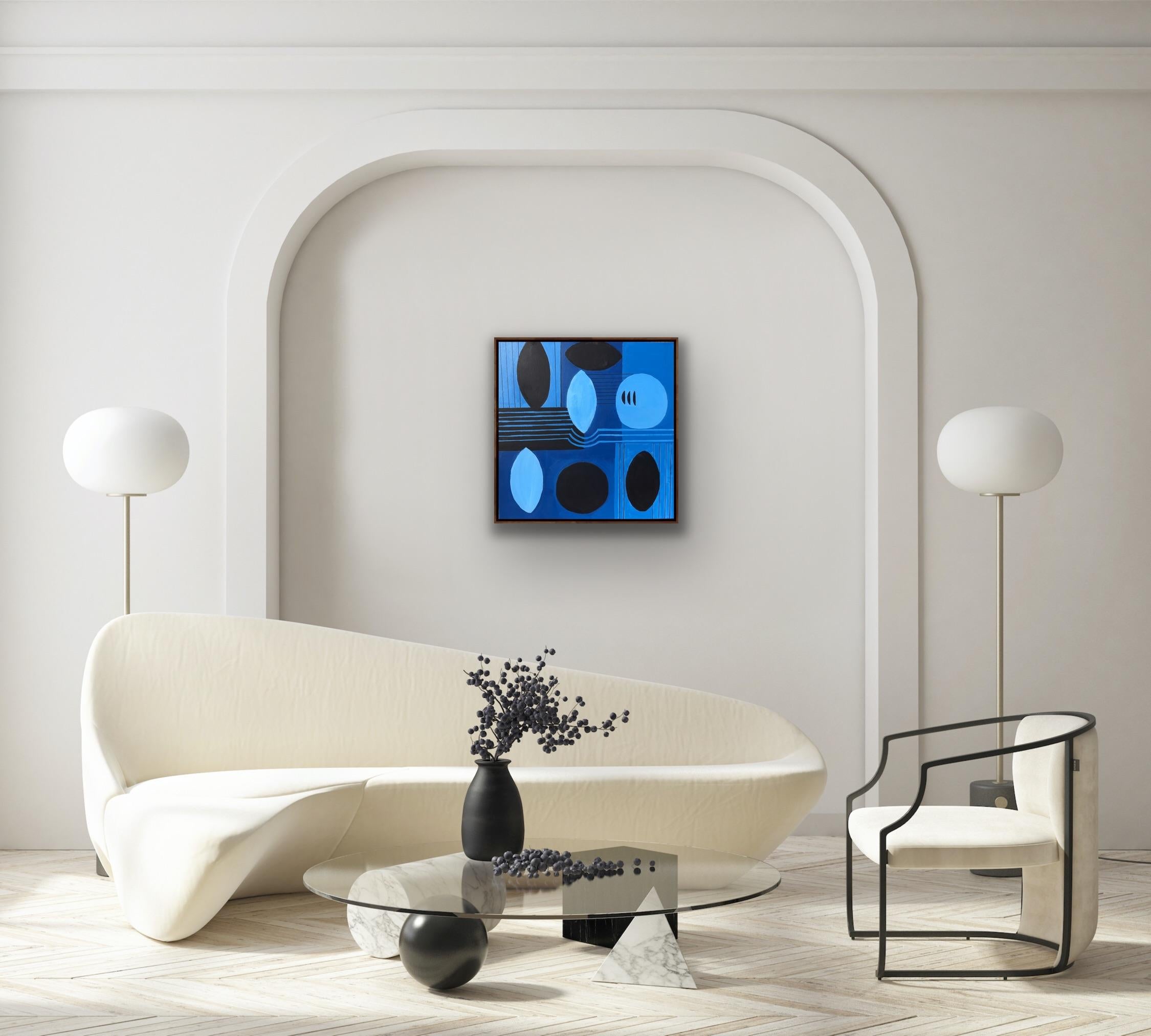 Berlin Blue, Maggie LaPorte Banks, Arte contemporanea, pittura astratta originale in vendita 3