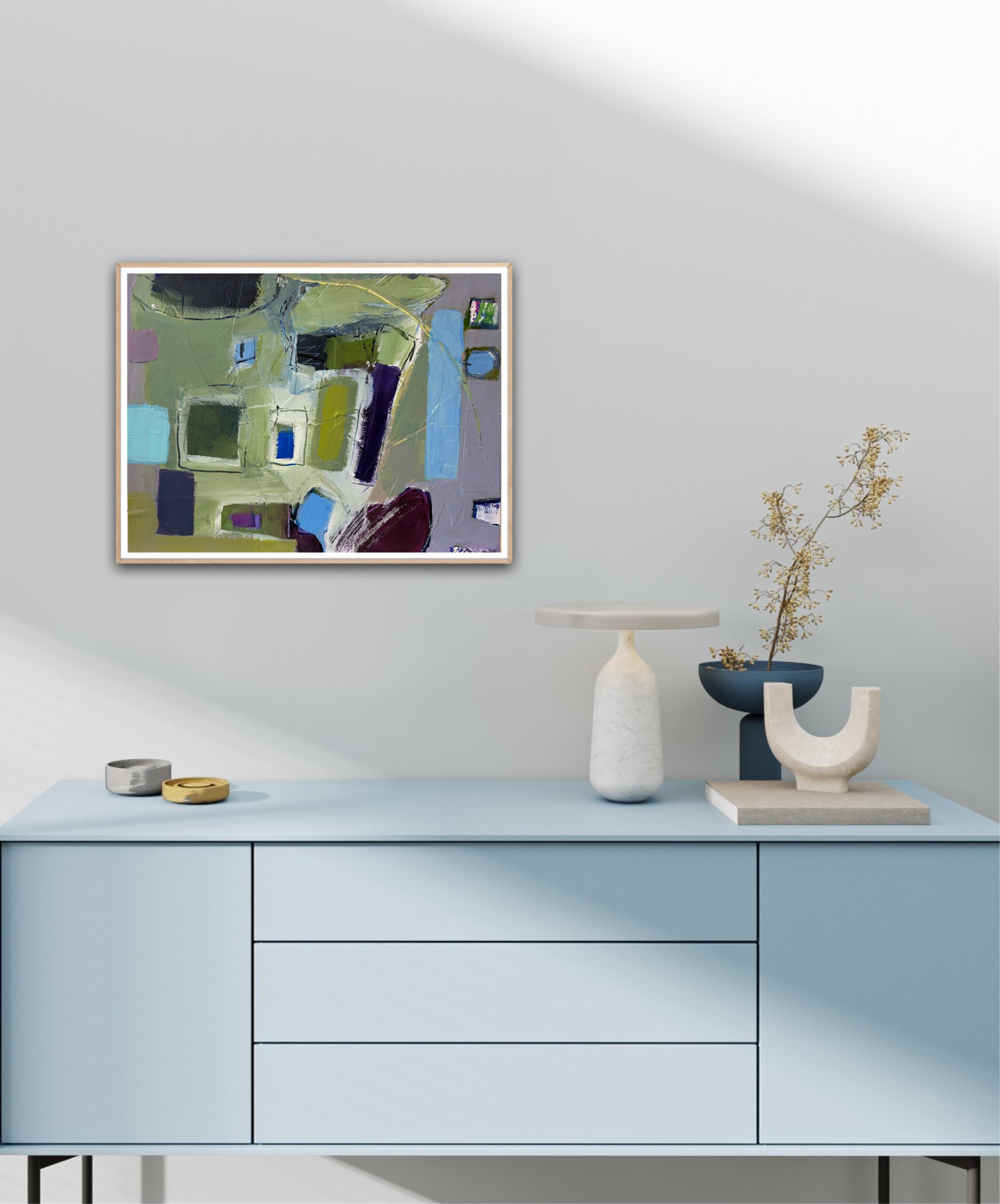 A stroll by the beach, original painting, contemporary, landscape For Sale 3