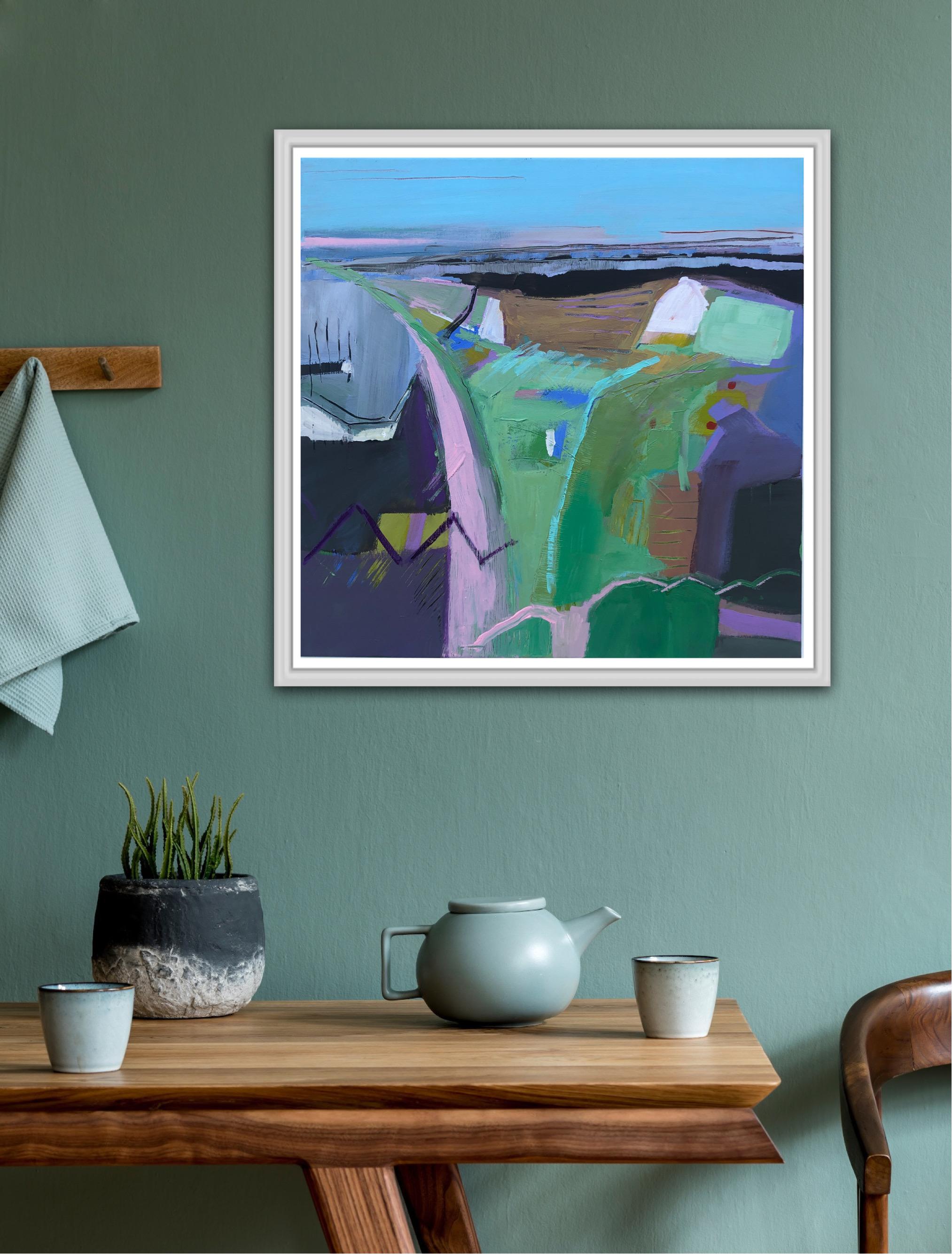 A lo largo de la costa mirando al oeste, Pintura original, Paisaje, Abstracto, Patrones en venta 1