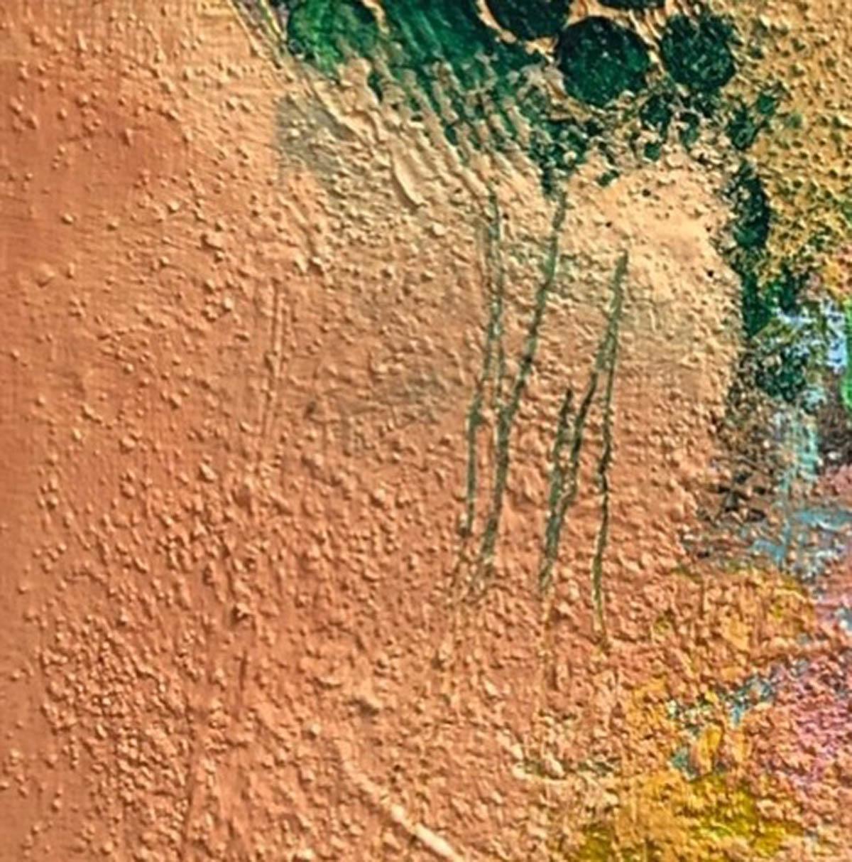 Maggie LaPorte Banks
Acrilico e sabbia su tavola d'arte, senza cornice
Questo pezzo è stato dipinto dal canale e successivamente astratto in studio.
