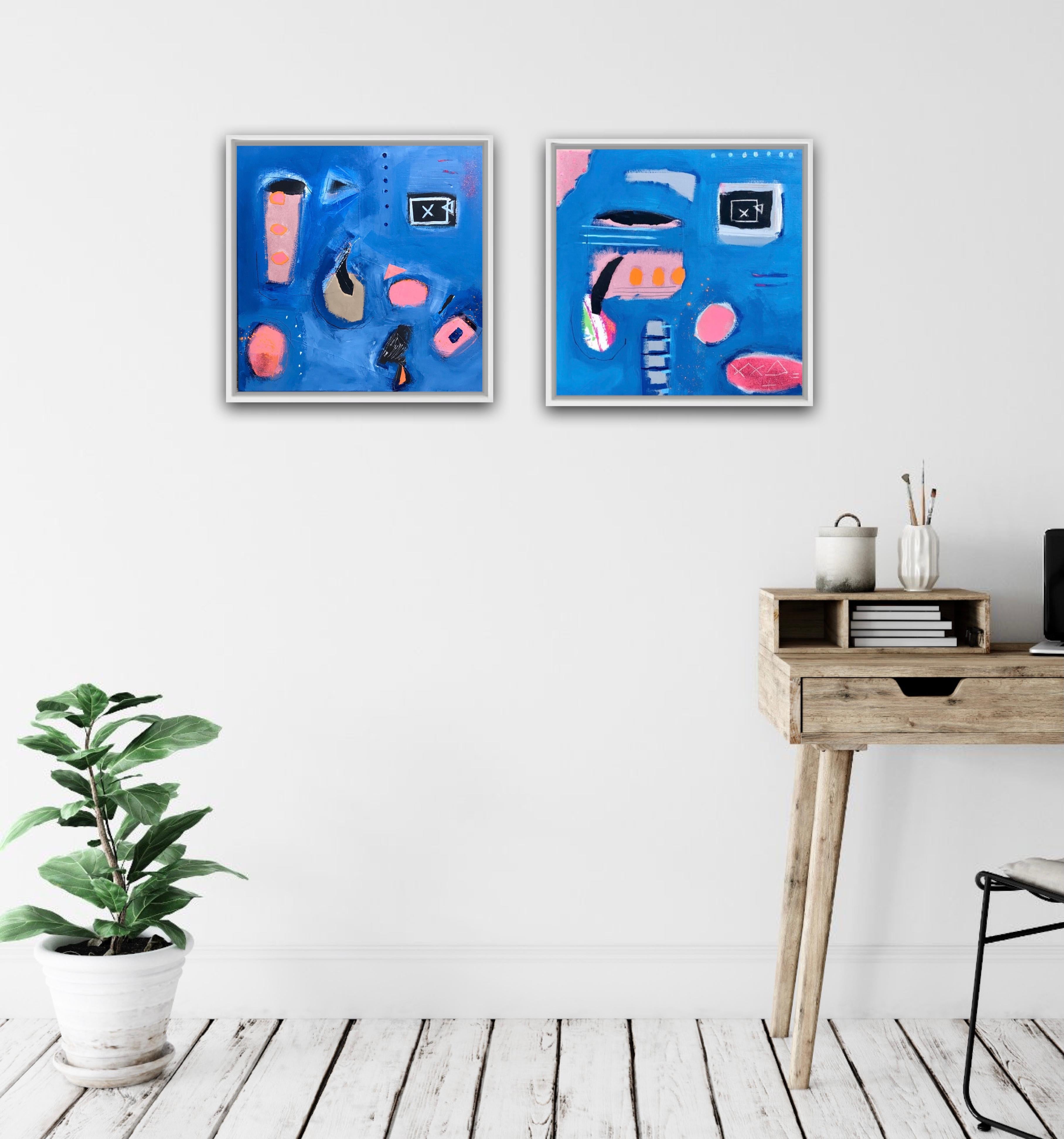 Cotton Candy and Wild swimming Diptych For Sale 1