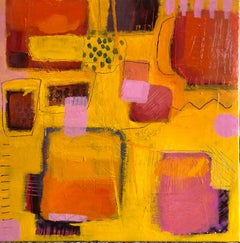 Coucher de soleil sur Contemporary, art abstrait, paysage, contemporain, géométrique