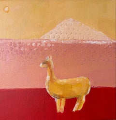 Imperatore e il sole, quadro originale, contemporaneo, paesaggio, astratto