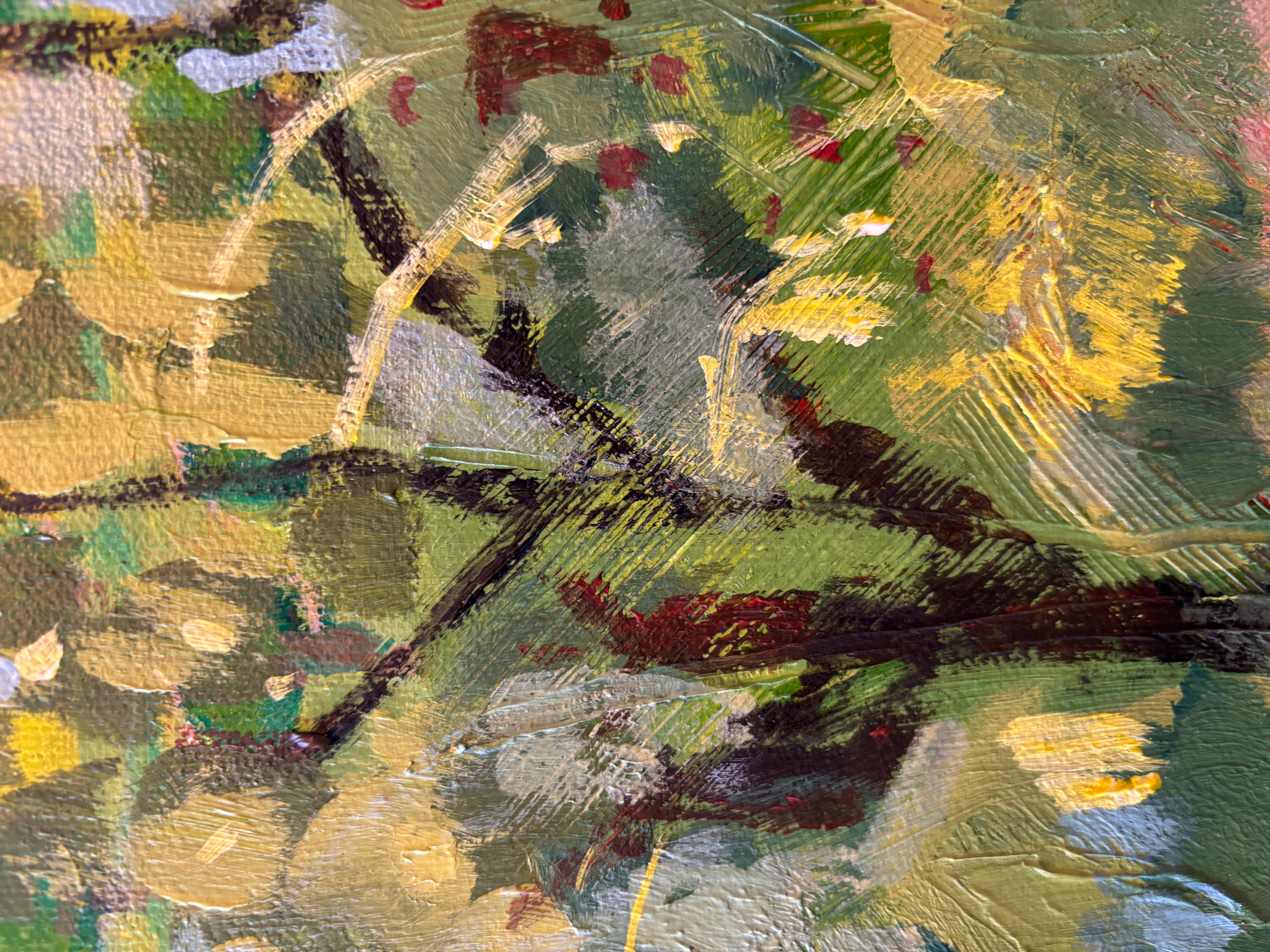 Italian vineyards 2, original painting, contemporary, landscape (Zeitgenössisch), Painting, von Maggie LaPorte Banks