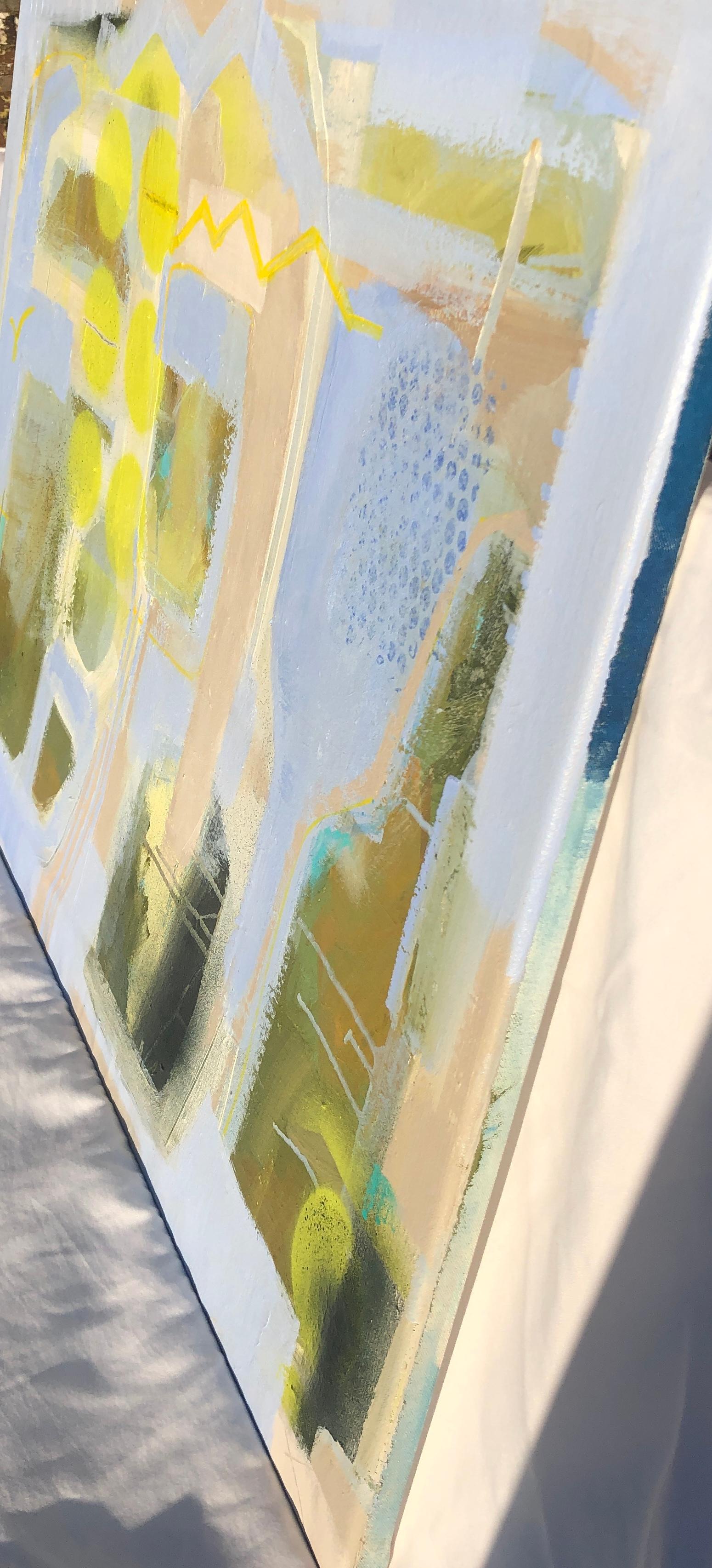 Mirando al mar , arte abstracto, paisaje, contemporáneo, Geométrico 3