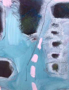 Maggie LaPorte Banks, At the Edge of the Sea, Original Bright Abstract Painting