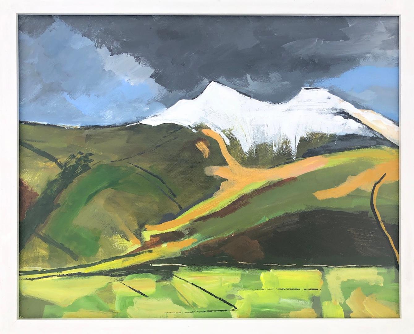 Maggie LaPorte Banks Prima neve su Corn Du e Pen y fan, Pittura originale in vendita 1