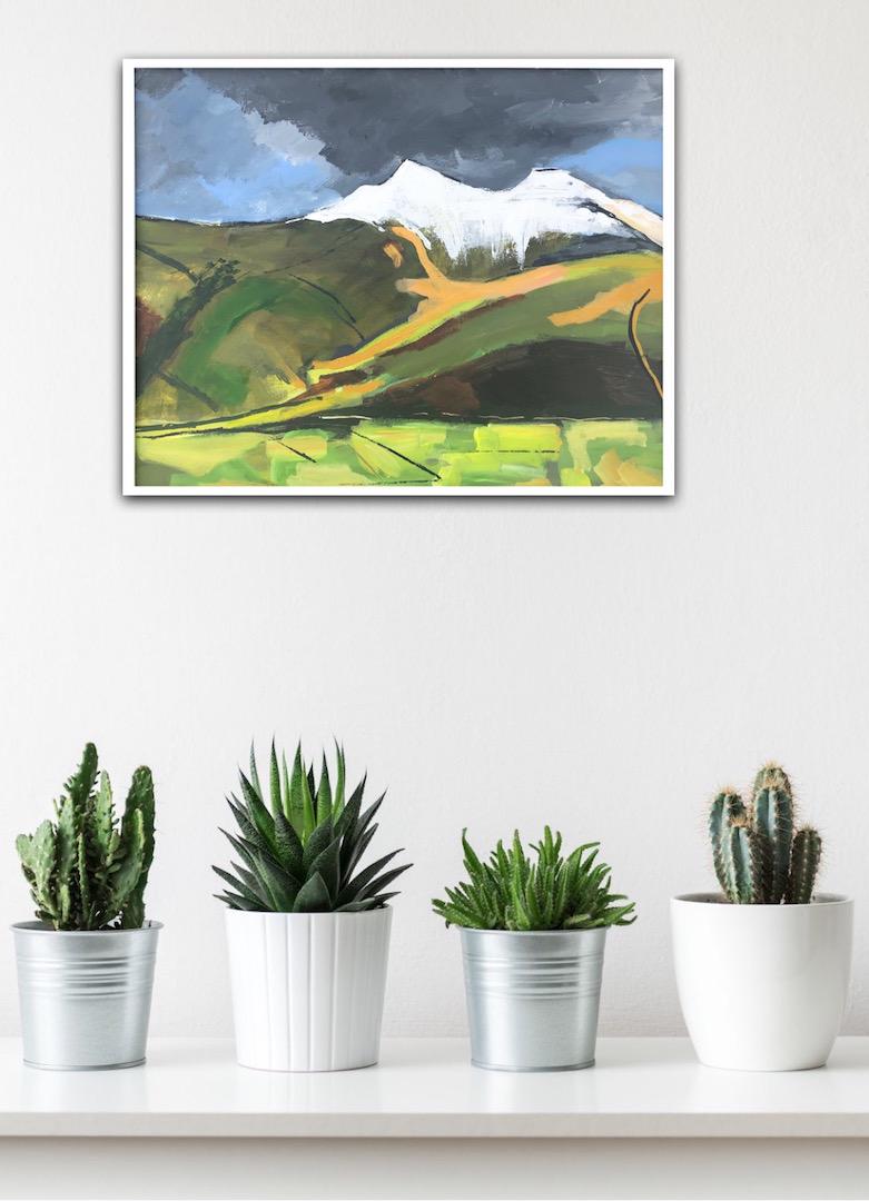 Maggie LaPorte Banks Prima neve su Corn Du e Pen y fan, Pittura originale in vendita 3
