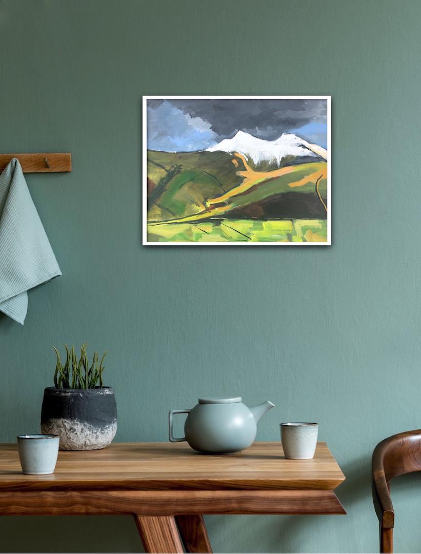Maggie LaPorte Banks Prima neve su Corn Du e Pen y fan, Pittura originale in vendita 4