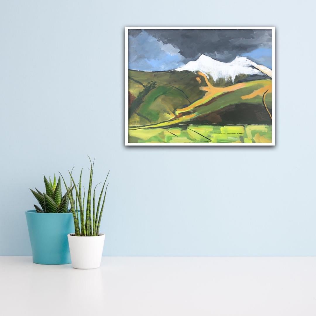 Maggie LaPorte Banks Prima neve su Corn Du e Pen y fan, Pittura originale in vendita 6