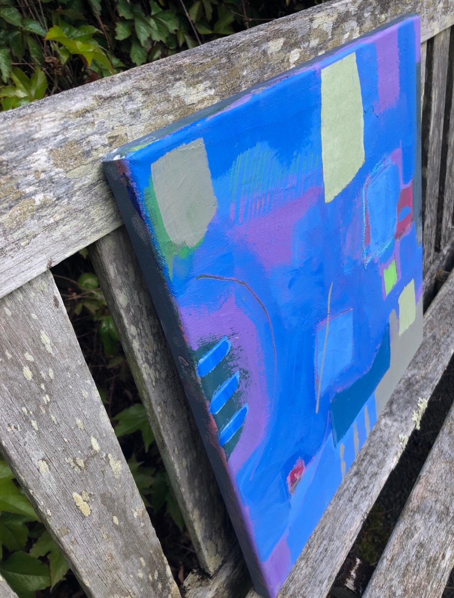 Maggie LaPorte Banks, Inondato di blu cobalto, Quadro astratto contemporaneo in vendita 1