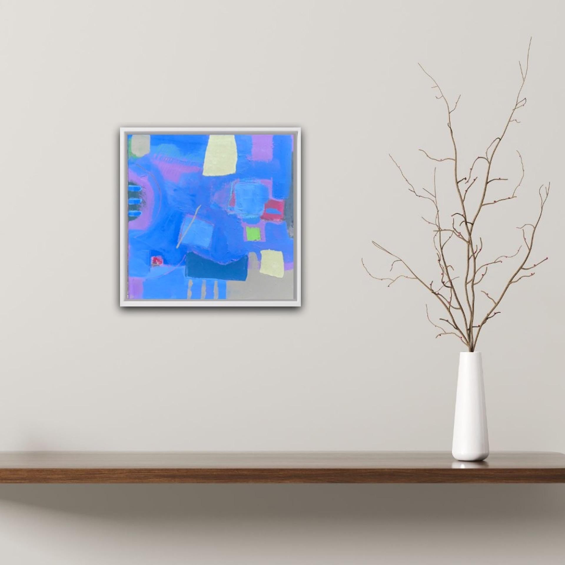 Maggie LaPorte Banks, Flooded with Cobalt Blue, Contemporary Abstract Painting For Sale 3