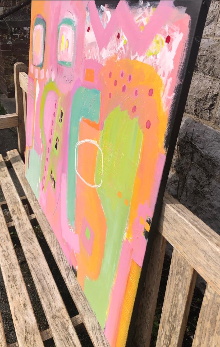 Maggie LaPorte Banks, Rosa del Pacífico, Arte abstracto, Pintura rosa, Arte verde en venta 3