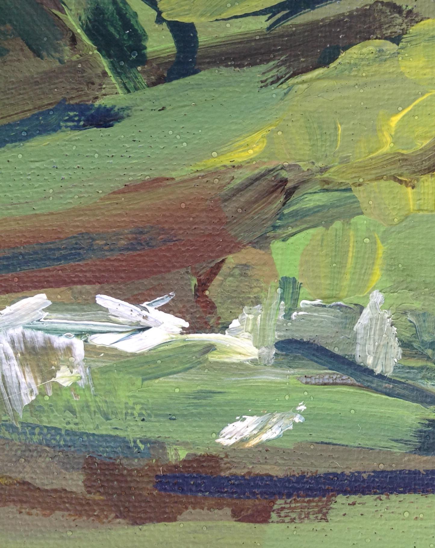 Maggie Laporte Banks Pluma y abanico 31 de octubre, Pintura contemporánea de paisaje en venta 1