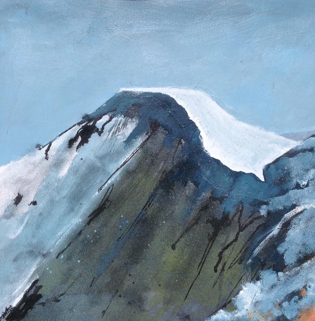 Maggie LaPorte Banks.
Pen y fan 5 .
Acrylic, Indian ink, and carborundum on linen.
H. 53 cm. x W. 53 cm. x D. 5 cm. framed.
Framed in a white wood frame.

Insitu images are purely an indication of how a piece may look.

This painting was one of