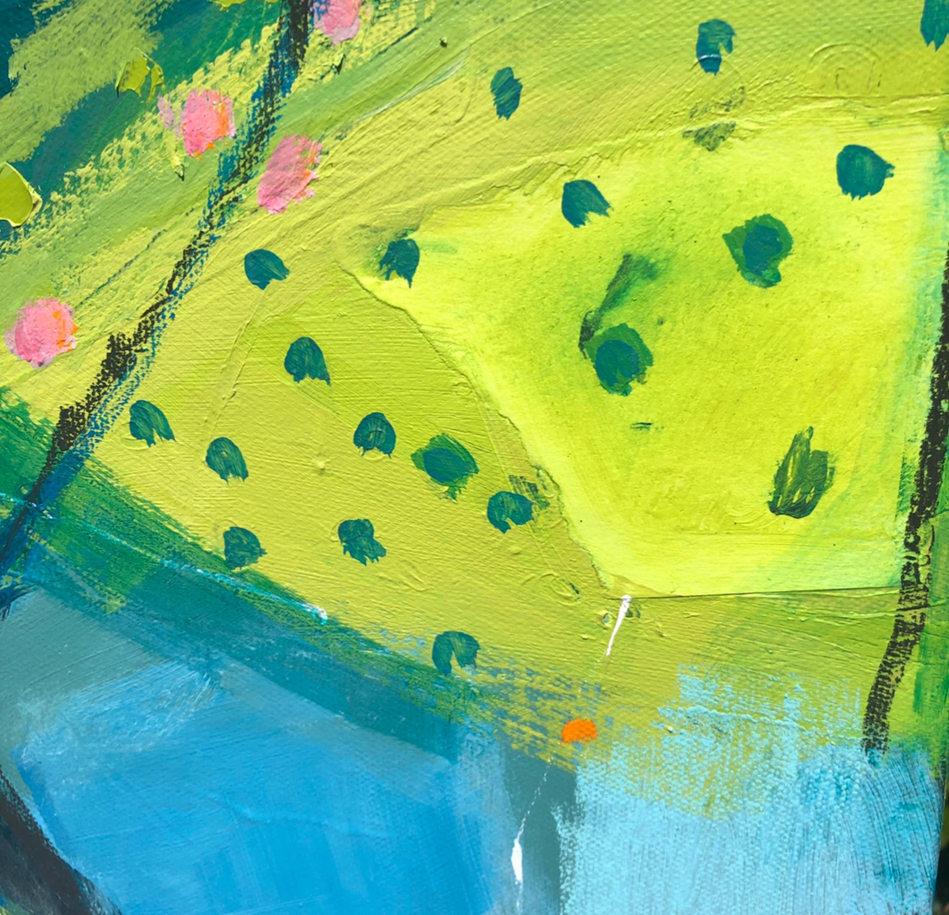 Maggie LaPorte Banks, Arado rosa, Pintura original abstracta, Arte brillante en venta 7
