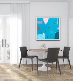 Maggie LaPorte Banks, Popping Bubble Gum Pink, Contemporary Abstract Artwork