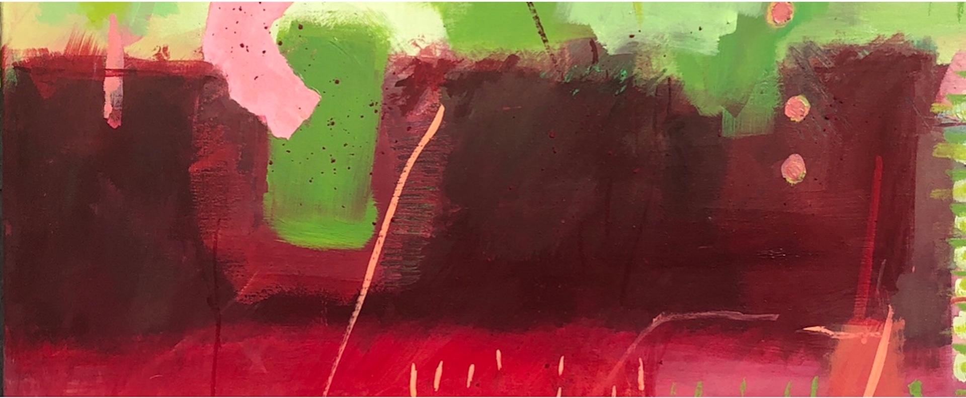 Maggie LaPorte Banks, Viaggiare nella mia mente, Arte astratta luminosa, Arte felice in vendita 3
