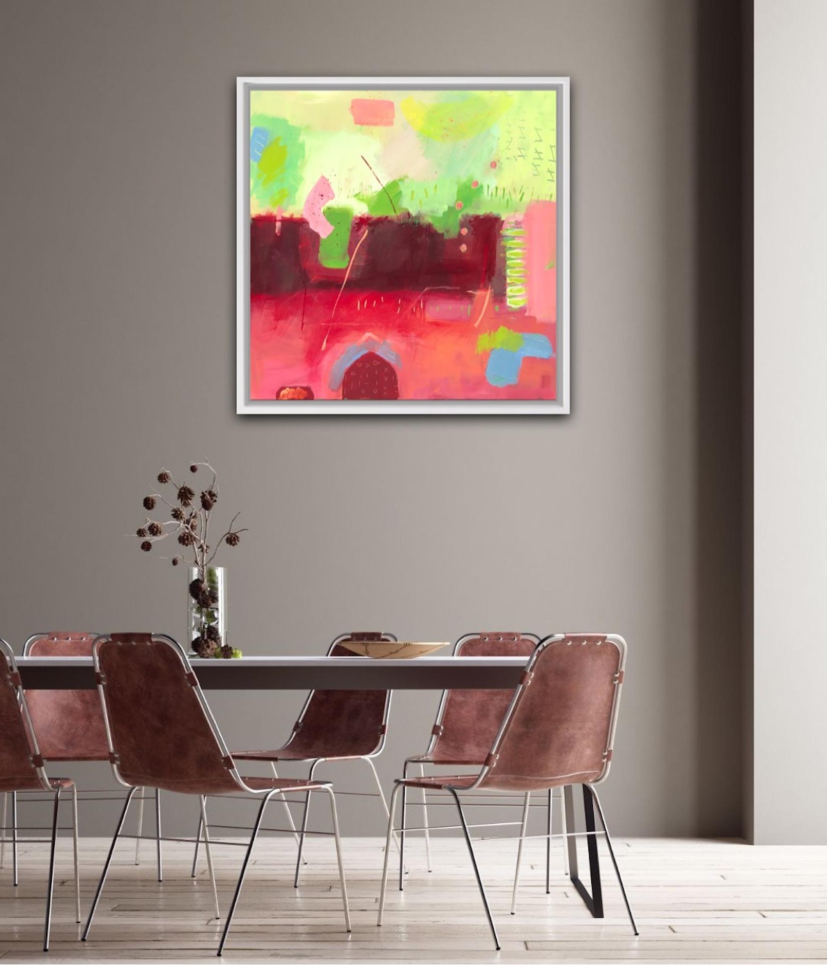 Maggie LaPorte Banks, Travelling in My Mind, Bright Abstract Art, Happy Art For Sale 5