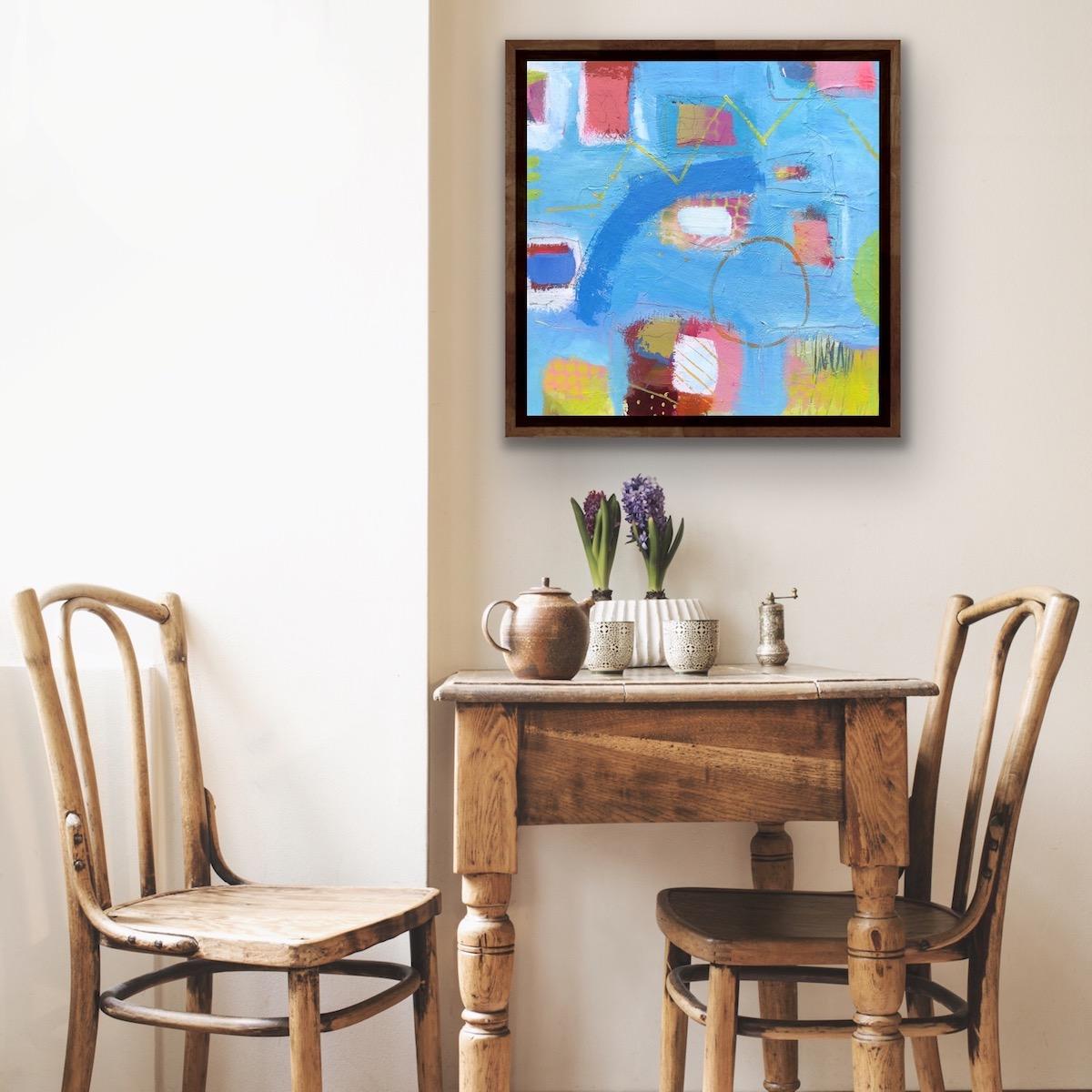 Montana Melody 2, Bright Mixed Media Contemporary Abstract Art, Original art - Painting by Maggie LaPorte Banks