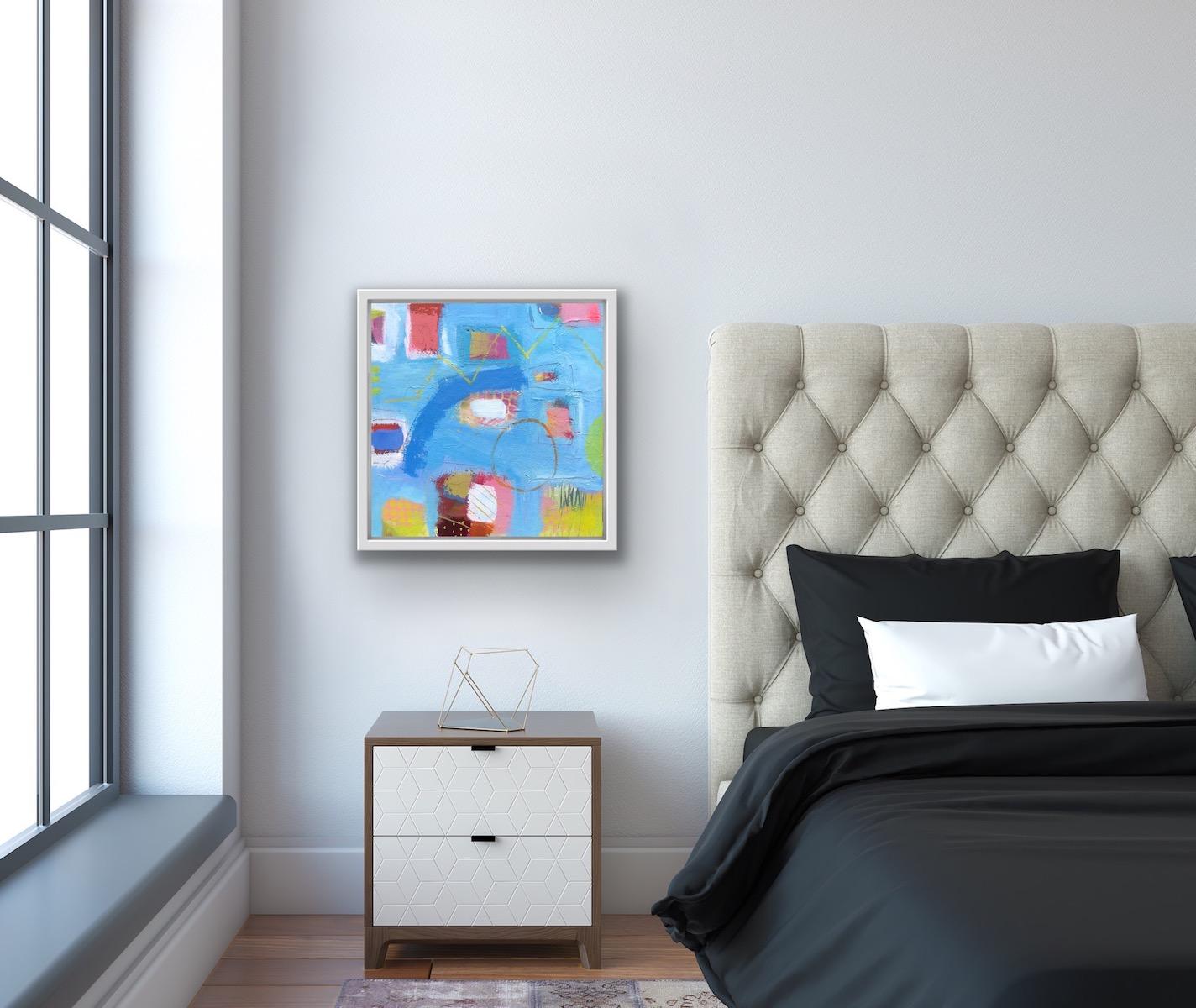 Montana Melody 2, Arte astratta contemporanea a tecnica mista luminosa, Arte originale in vendita 4
