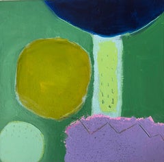 Olive groves at night, original painting, contemporary, landscape, abstract