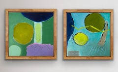 Olive groves, Corfu & Olive groves at night, diptych, original painting