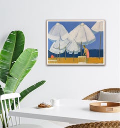 On Pioneer beach, Paphos 2, original painting, contemporary, landscape