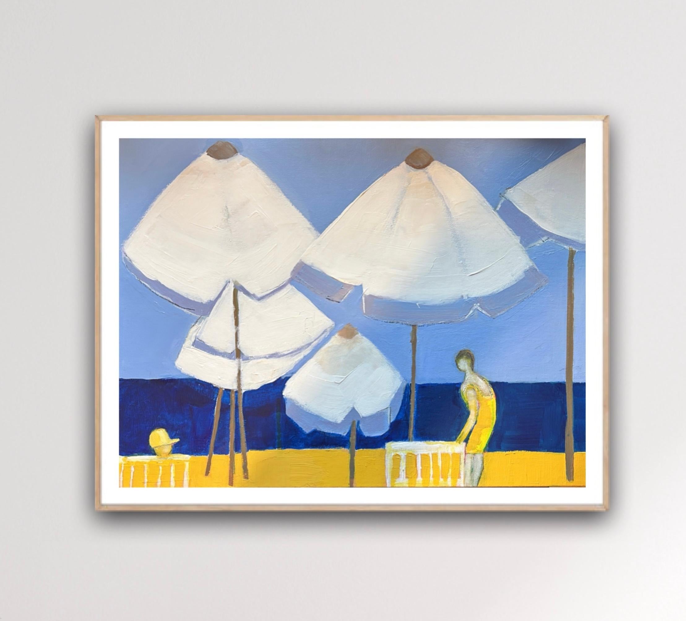 Am Strand von Pioneer, Paphos 3, Originalgemälde, zeitgenössisch, Landschaft im Angebot 3